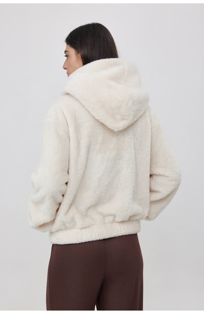 Gottex Beach Life The Cloud Zip Hoodie, Alternate, color, Ivory