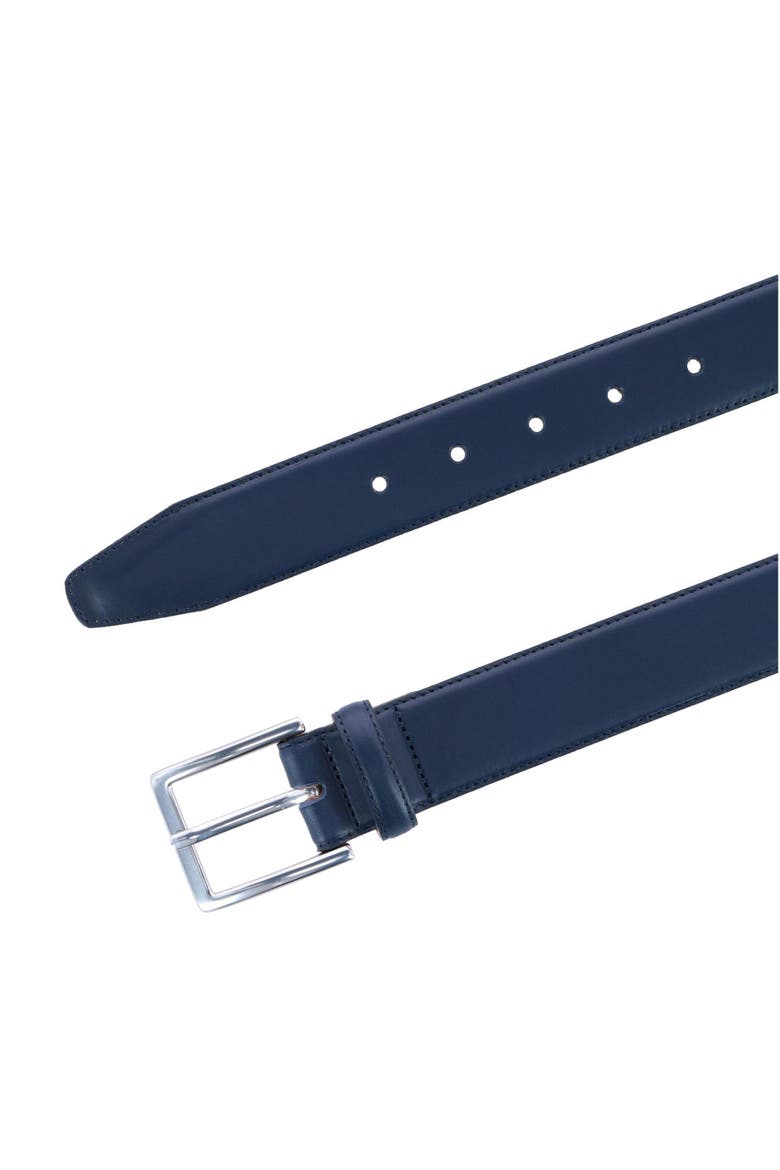 Orion Smooth Calfskin 35mm Dress Belt, Alternate, color, Navy