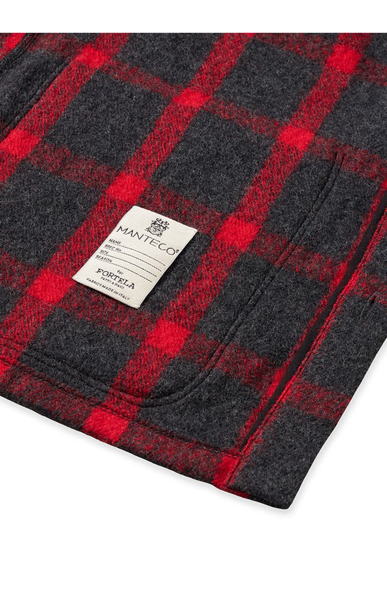 Fortela Steck Wool Check Overshirt, Alternate, color, Melange