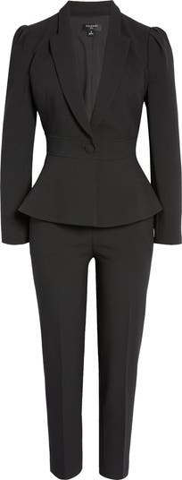 Tahari ASL Peplum Blazer Tapered Pants Set Nordstrom