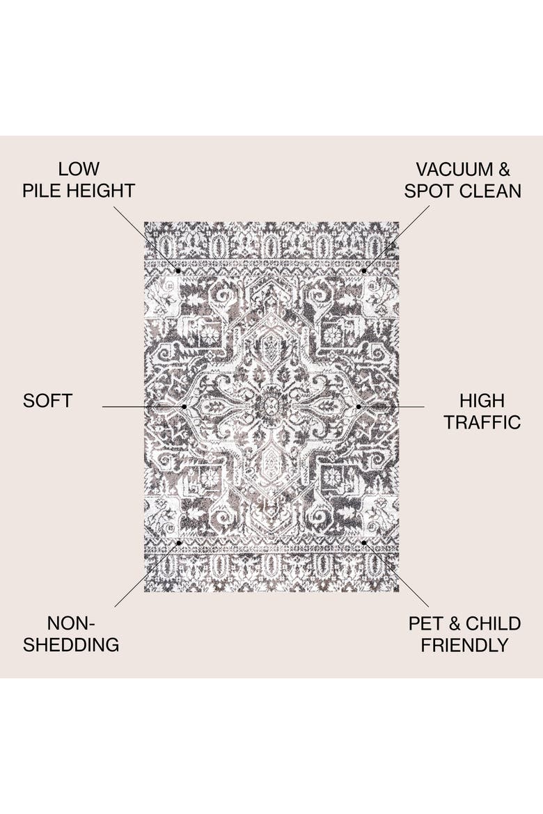 Scala Grand Medallion Ornate Area Rug, Alternate, color, Brown/Ivory