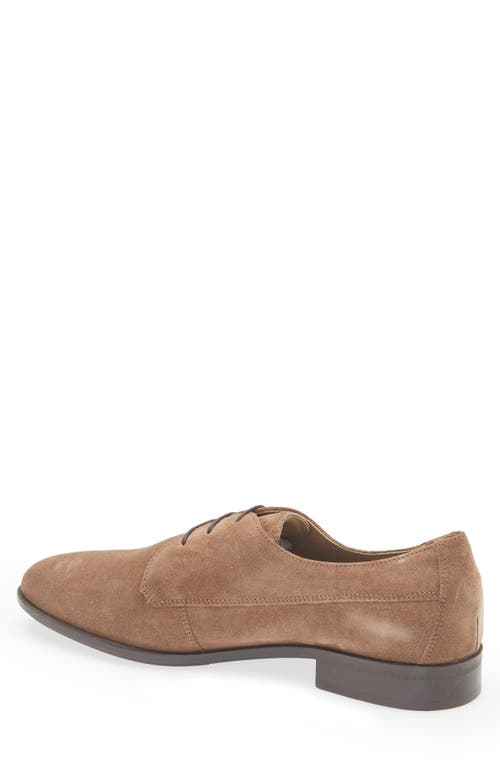 Hugo Boss Suede Derby Shoes In Brown
