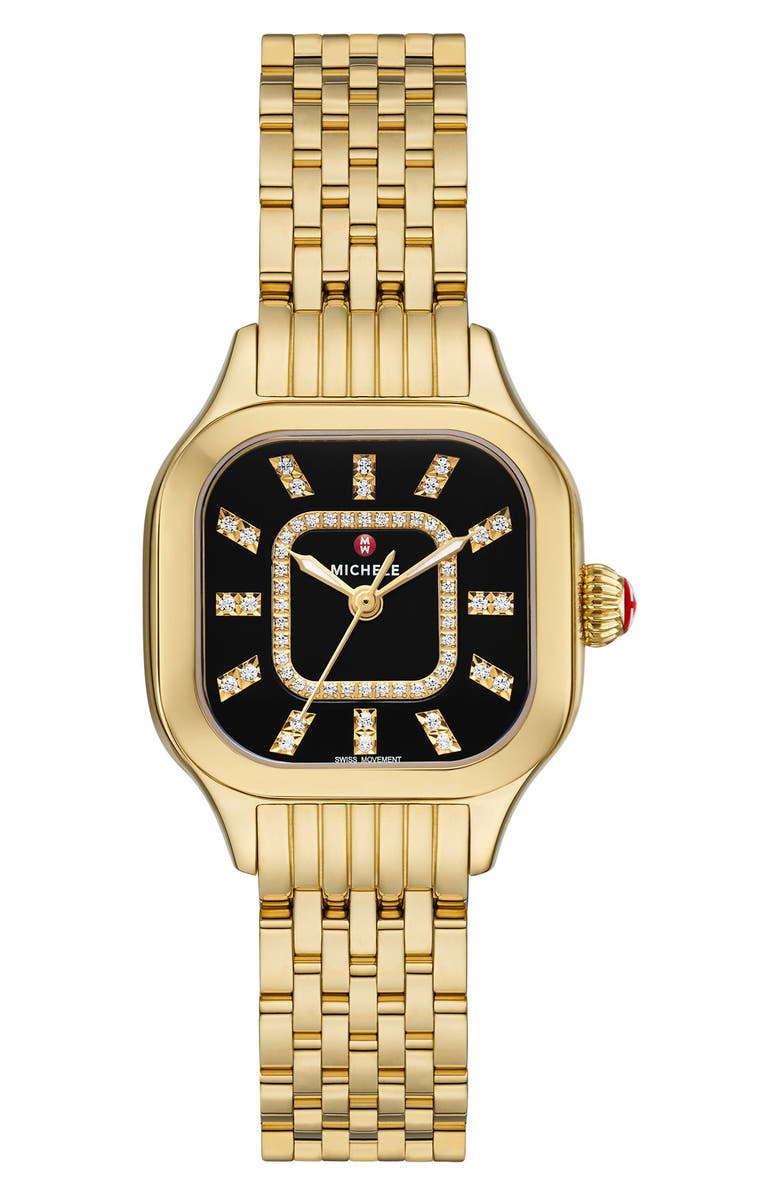 MICHELE Meggie Diamond Dial Watch Head & Bracelet, 29mm, Main, color, 