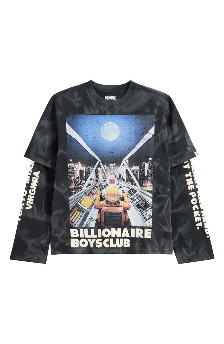 Billionaire Boys Club Arrivals Layered Cotton Graphic T-Shirt, Alternate, color, Black