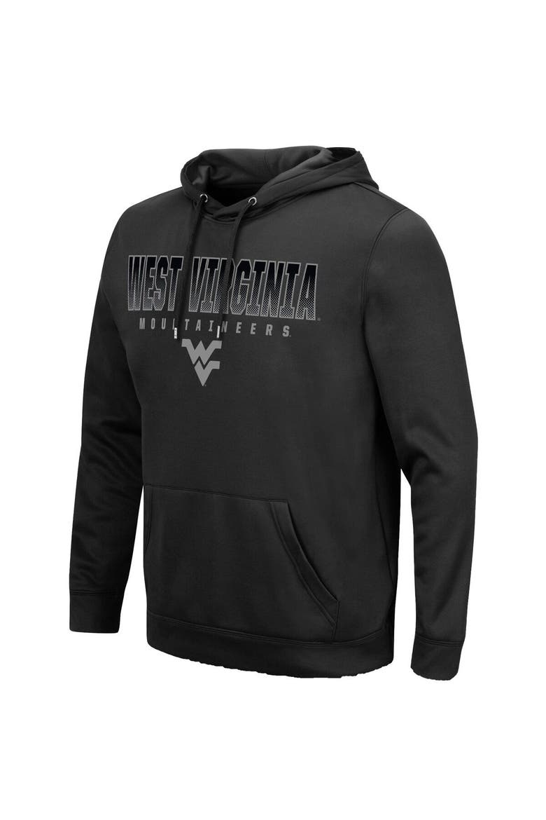Men's Colosseum Black West Virginia Mountaineers Blackout 3.0 Pullover Hoodie, Alternate, color, Black