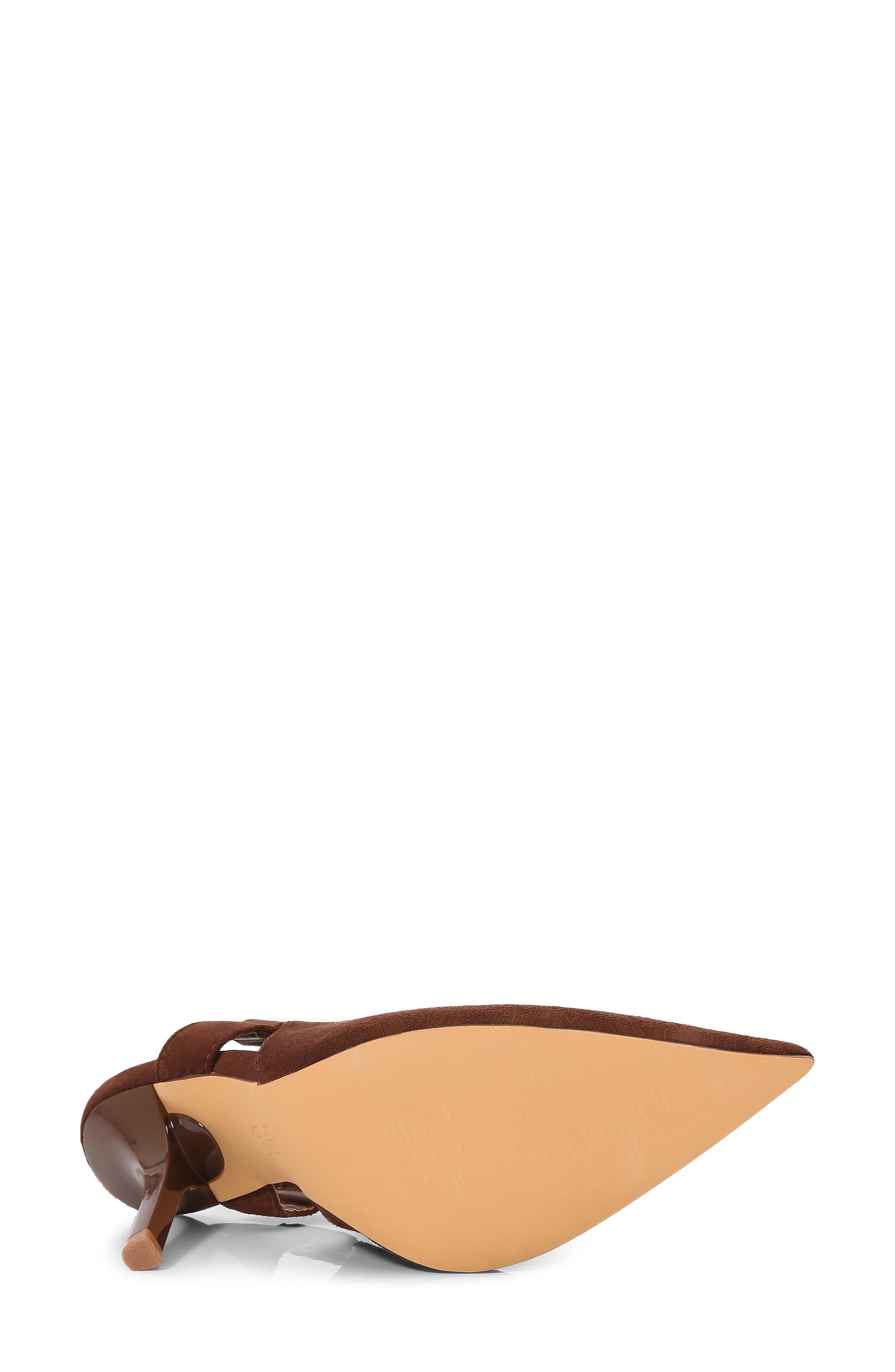 Faux Suede Slingback Stiletto Pump, Alternate, color, BROWN