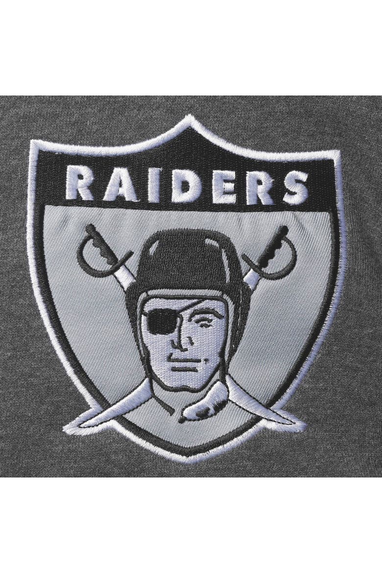 Men's Starter Gray/Silver Las Vegas Raiders Extreme Fireballer Throwback Pullover Hoodie, Alternate, color, Gray