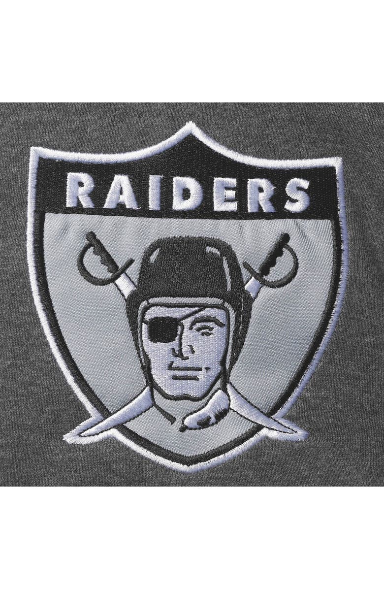 STARTER Men's Starter Gray/Silver Las Vegas Raiders Extreme Fireballer Throwback Pullover Hoodie, Alternate, color, Gray