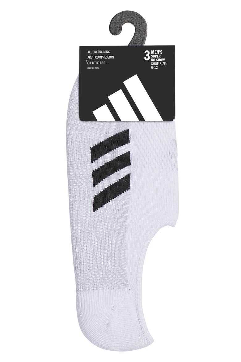 Training All-Day 3-Pack No-Show Socks, Alternate, color, WHITE/ BLACK/ GREY