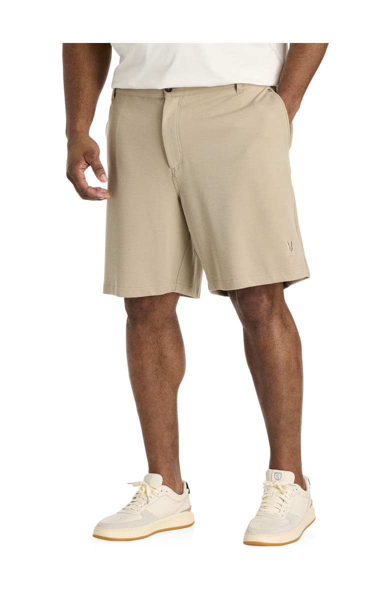 Psycho Bunny Big & Tall Shiro Honeycomb Shorts, Main, color, Stone