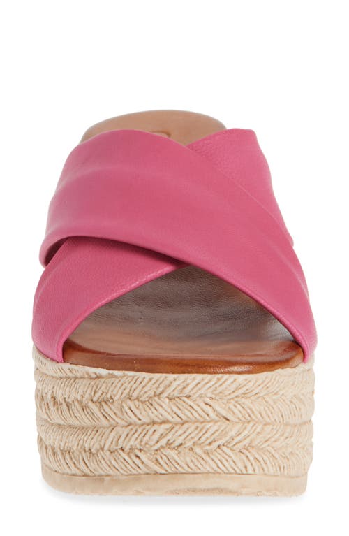 Cordani Bella Espadrille Wedge Sandal In Fuschia Leather