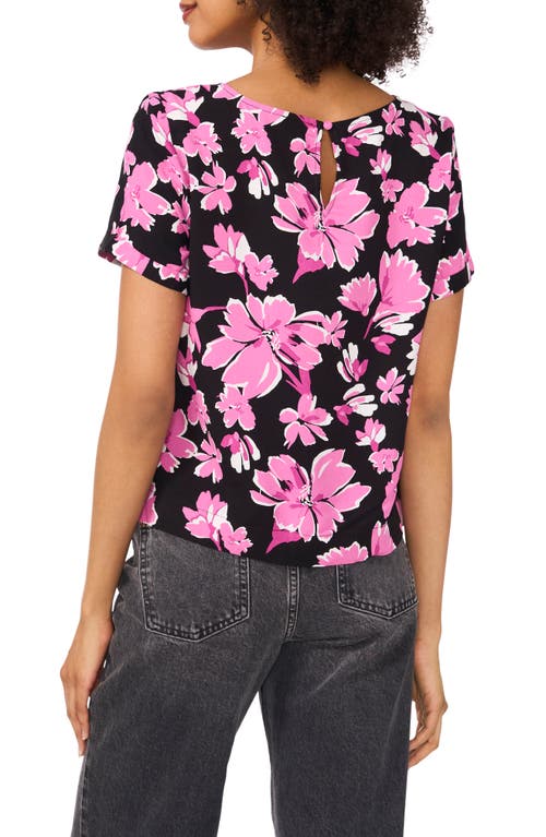 Vince Camuto Floral Print Woven Shirt In Violet Blush