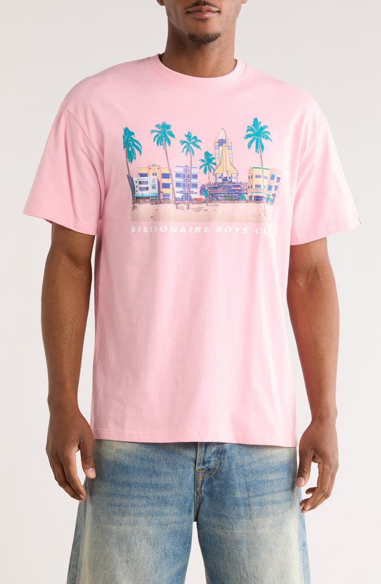 Billionaire Boys Club South Beach Graphic T-Shirt, Main, color, Candy Pink
