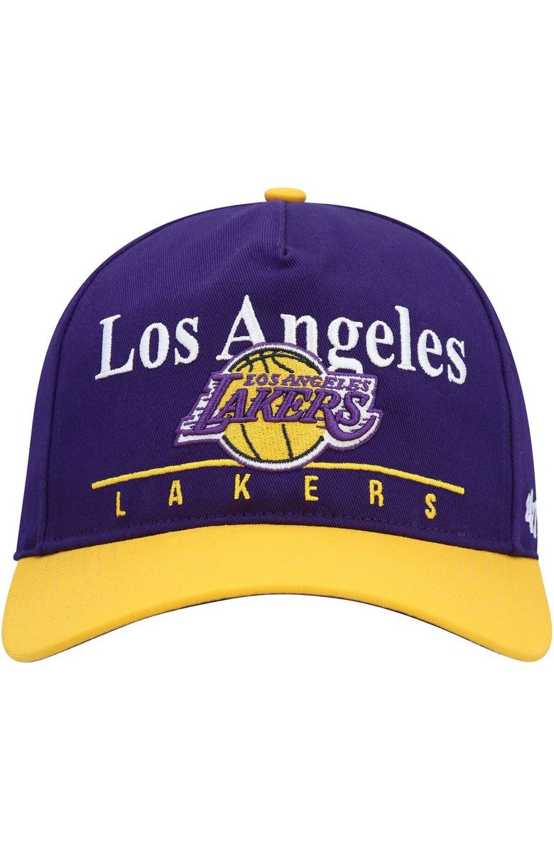 '47 Men's '47 Purple/Gold Los Angeles Lakers Super Hitch Adjustable Hat, Alternate, color, 
