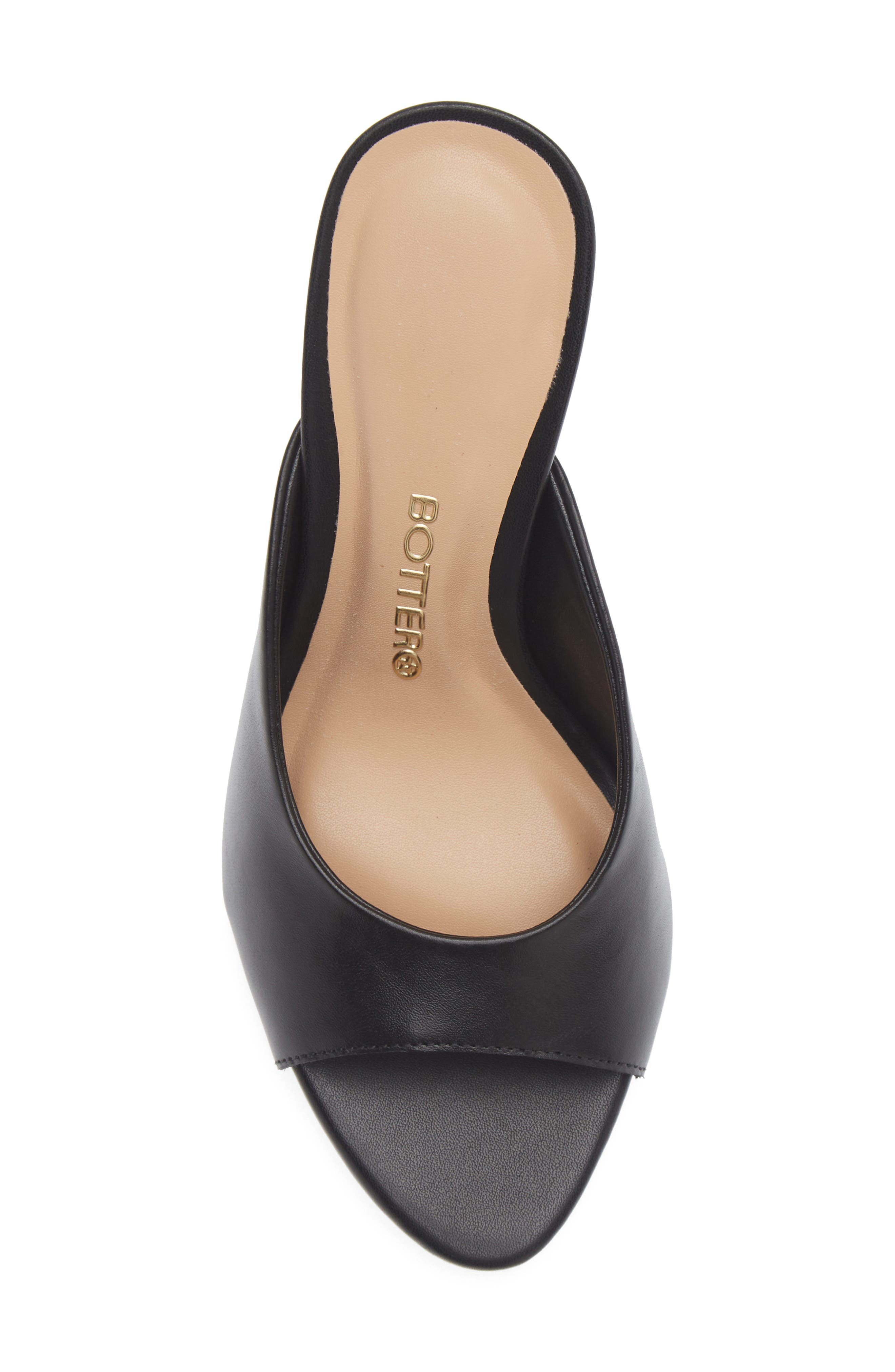 Bottero Peeptoe Slide Sandal, Alternate, color, Preto