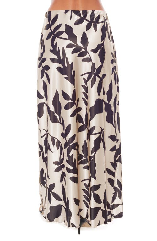 Tash And Sophie Printed Bias Cut Satin Maxi Skirt