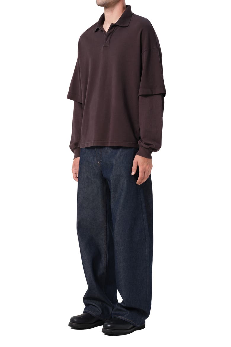 Curren Layered Piquè Polo, Alternate, color, ELYSIAN DARK BROWN