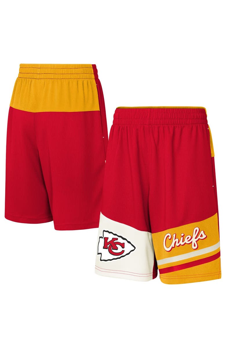 Outerstuff Youth Red Kansas City Chiefs Fandemonium Mesh Shorts, Main, color, Red