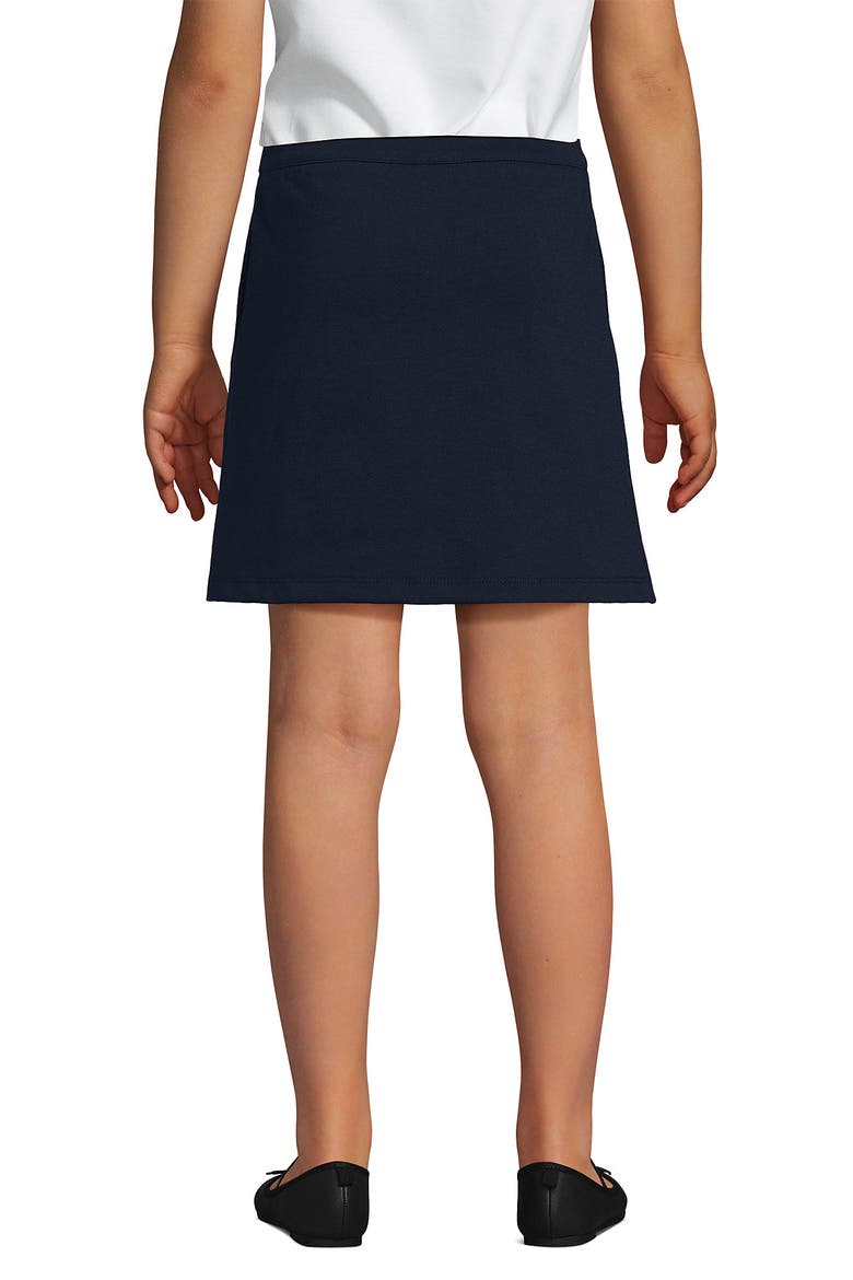 Girls Ponte A Line Skort Above the Knee, Alternate, color, Classic Navy