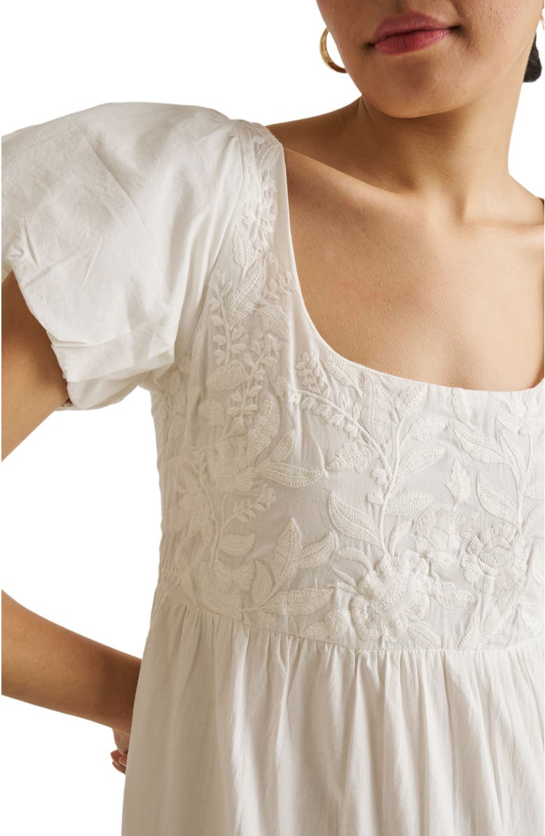 Reistor Puff Sleeve Tiered Maxi Dress Coconut White, Alternate, color, 