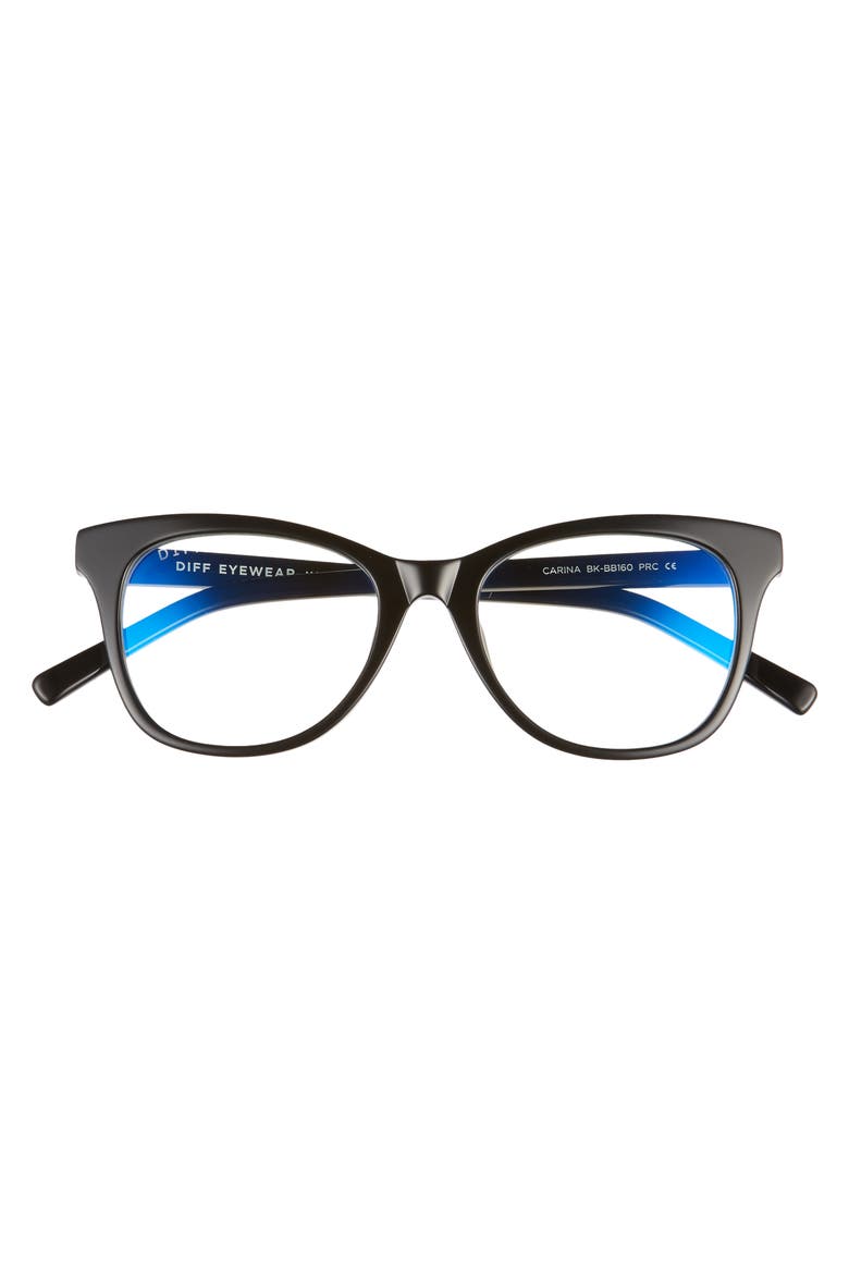 Carina 49mm Blue Light Blocking Optical Glasses, Alternate, color, BLACK/ BLUE LIGHT