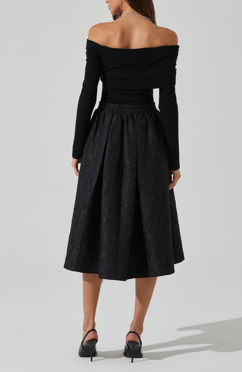 ASTR the Label Andolina Jacquard Flare Skirt, Alternate, color,