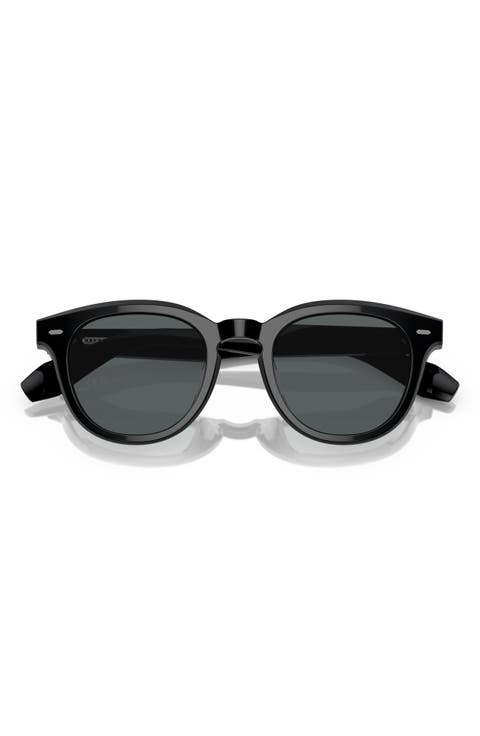 N.05 48mm Polarized Small Round Sunglasses