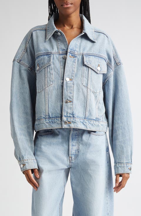 ジャケット ALEXANDER WANG Women Jackets 4CC3244403029C Grey Alexander Wang Jacket Womens Gray Double Breasted Cotton