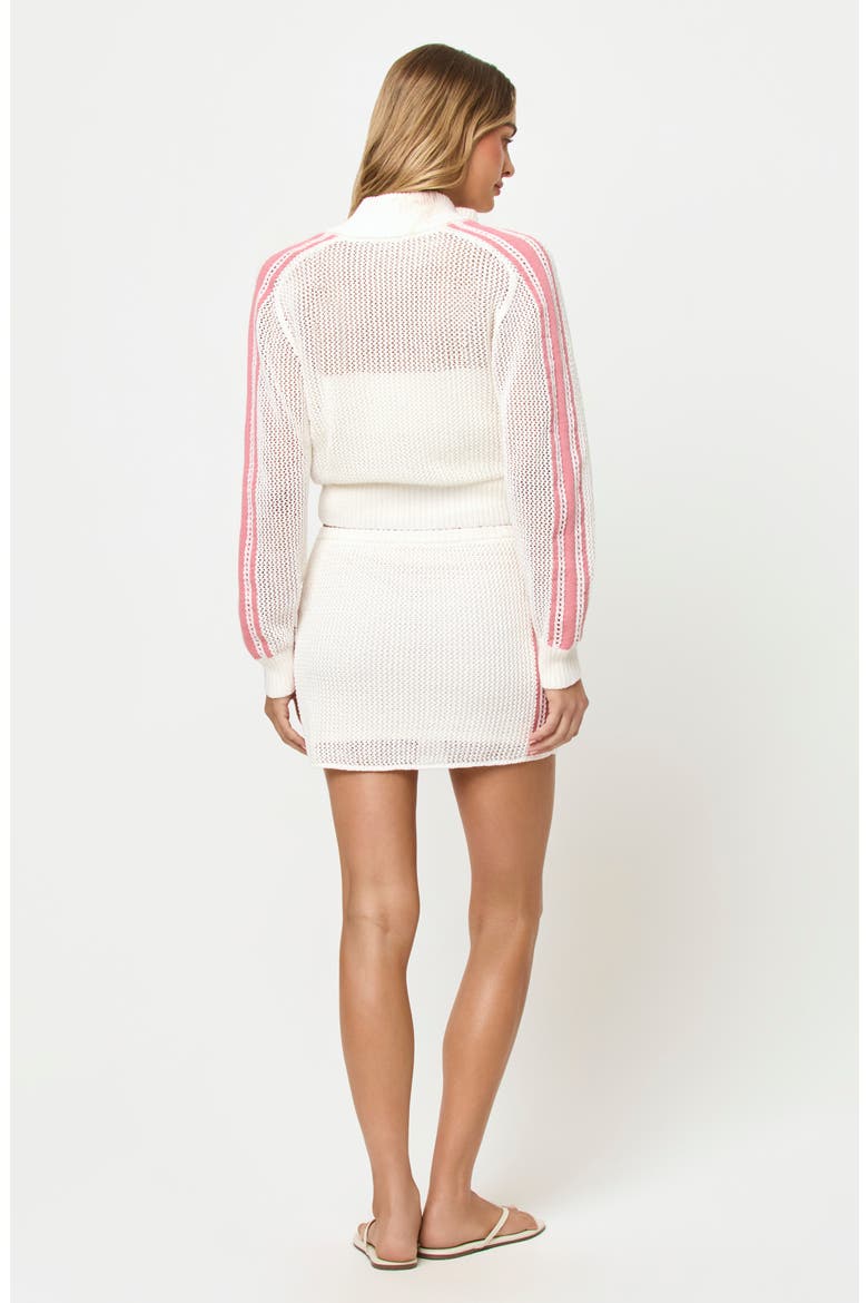 Heart Stopper Cotton Blend Miniskirt, Alternate, color, CREAM