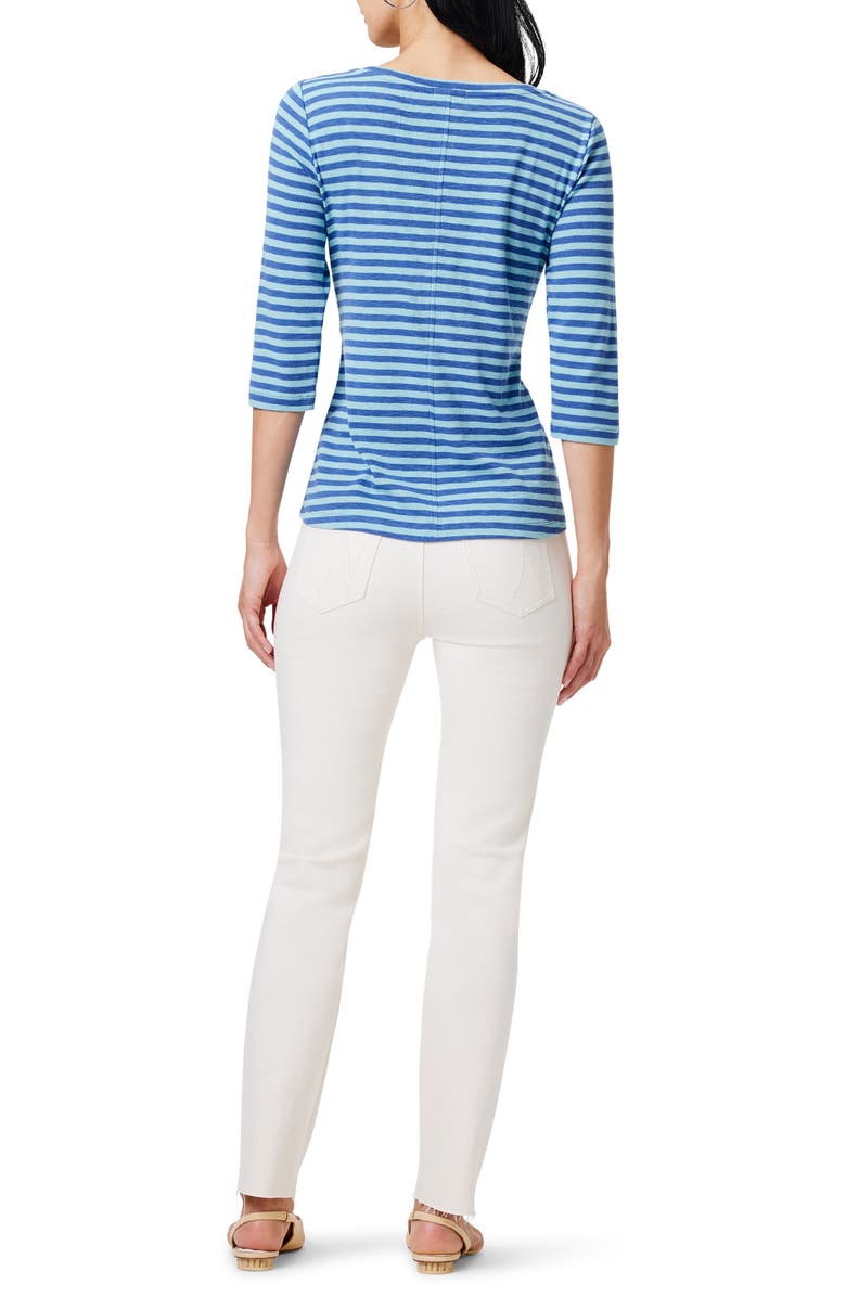 NZT by NIC+ZOE Stripe Boat Neck Cotton T-Shirt, Alternate, color, 