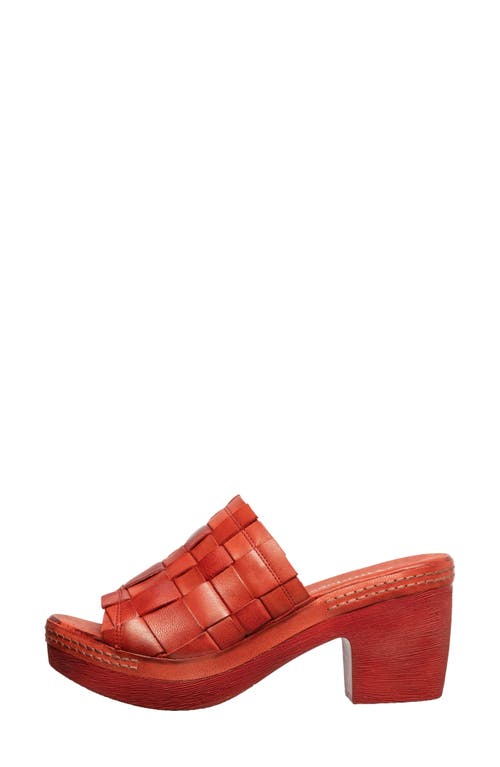 Antelope Tamia Weave Slide Sandal In Red