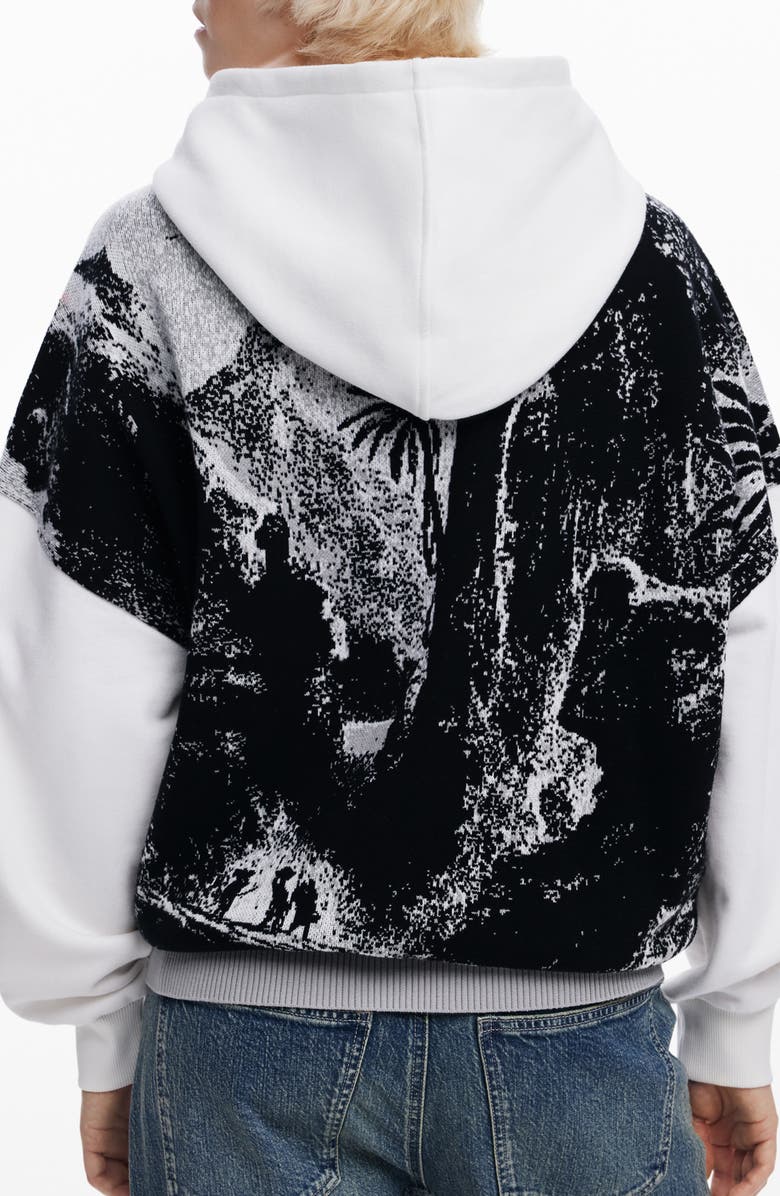 Desigual Oversize Hoodie, Alternate, color, White