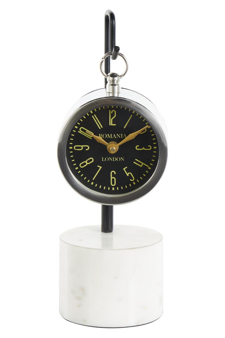 Modern Stainless Steel Clock, Main, color, SILVER