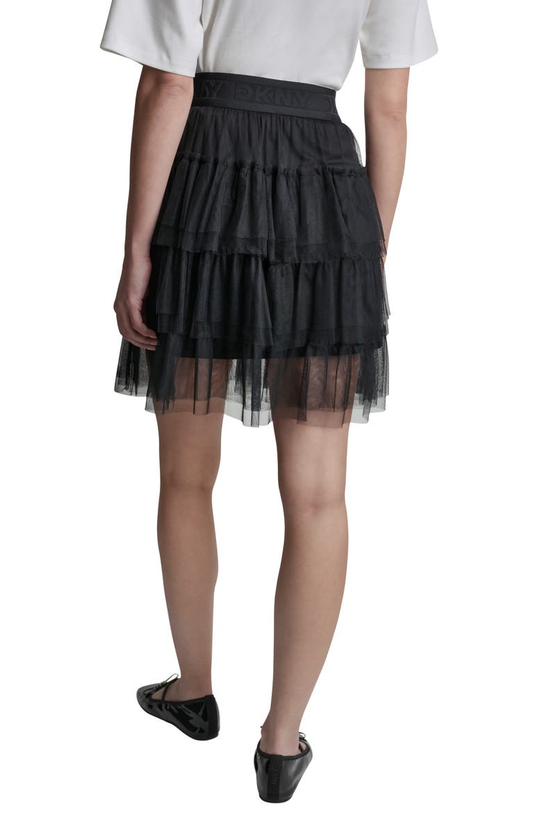 Tiered Tulle Skirt, Alternate, color, BLACK