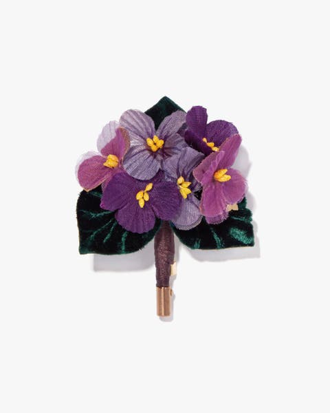 The Violet Cluster Floral Brooch