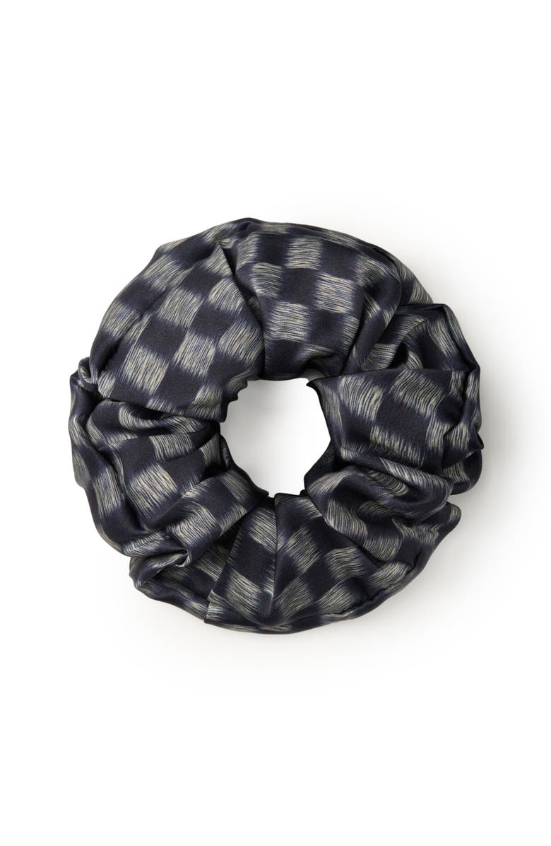 OLAH Lunelle Silk Scrunchie, Main, color, Steel Blue