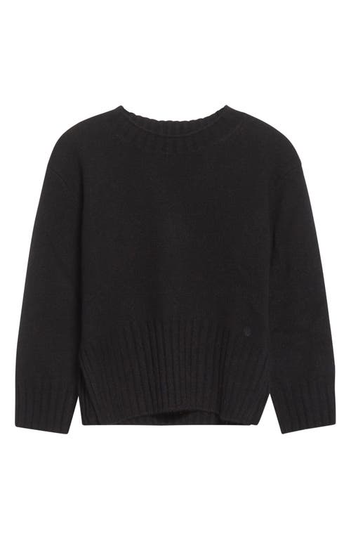 Loulou De Saison Mora Three-quarter Sleeve Cashmere Sweater In Black