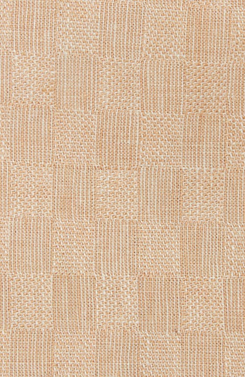 Clifton Wilson Check Linen Pocket Square In Brown