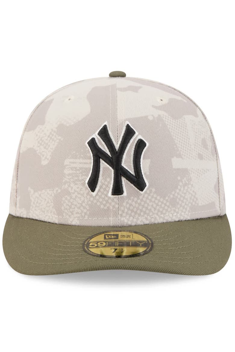 Men's New Era Light Beige/Olive New York Yankees 2025 Armed Forces Day 59FIFTY Fitted Hat, Alternate, color, Light Beige