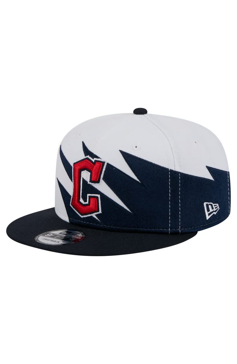 New Era Men's New Era Navy/White Cleveland Guardians Jagged 9FIFTY Snapback Hat, Main, color, Navy