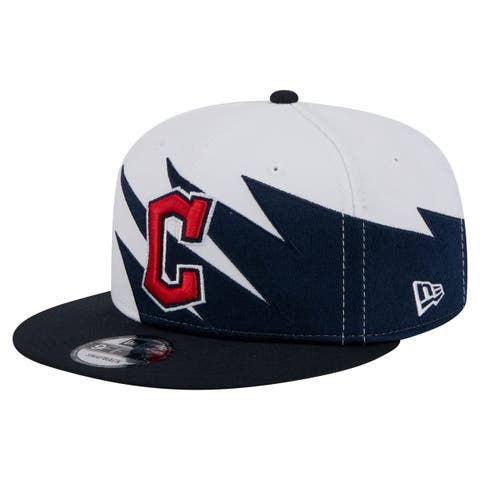 Men's New Era Navy/White Cleveland Guardians Jagged 9FIFTY Snapback Hat