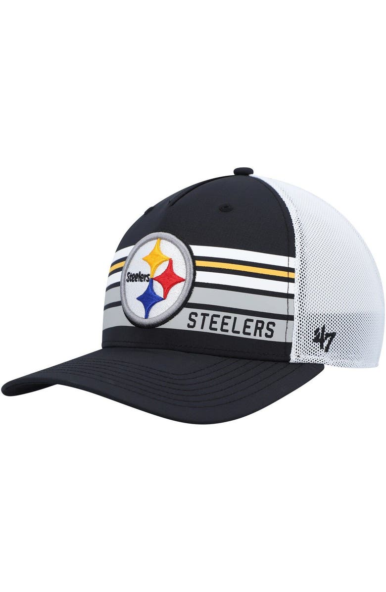 47 Men's '47 Black Pittsburgh Steelers Altitude II MVP Trucker