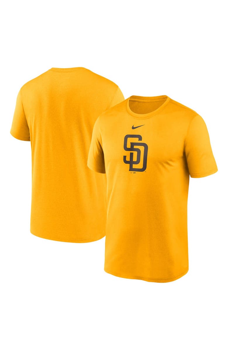Nike Men's Nike Gold San Diego Padres Legend Fuse Large Logo Performance T-Shirt, Main, color, Yellow