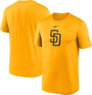 Nike Men's Nike  Gold San Diego Padres Legend Fuse Large Logo Performance T-Shirt