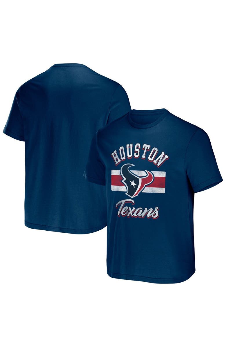 NFL X DARIUS RUCKER Men's NFL x Darius Rucker Collection by Fanatics Navy Houston Texans Stripe T-Shirt, Main, color, 