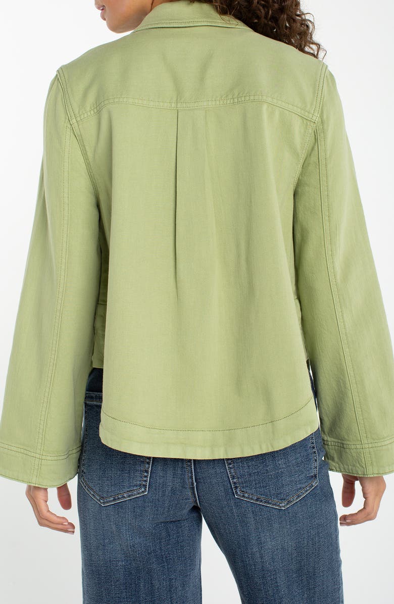 Liverpool Los Angeles High/Low Denim Shacket, Alternate, color, Lotus