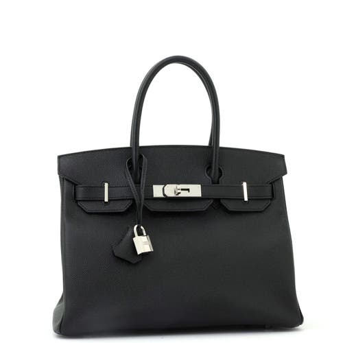 Pre-owned Hermes Hermes Birkin Handbag Black Epsom With Palladium Hardware 30 In Black