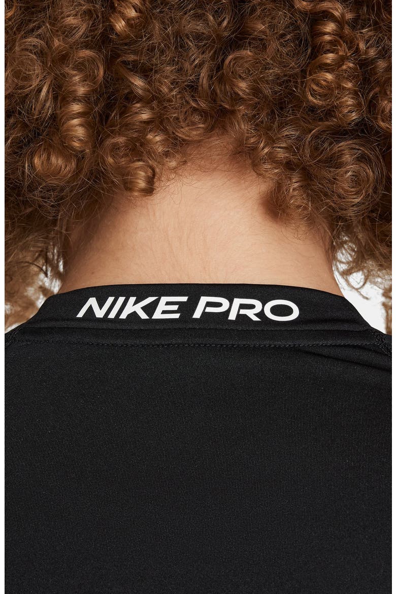 Kids' Pro Dri-FIT Long Sleeve Top, Alternate, color, BLACK/ WHITE