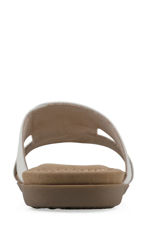 Cliffs By White Mountain Fraida Slide Sandal In White Nubuck