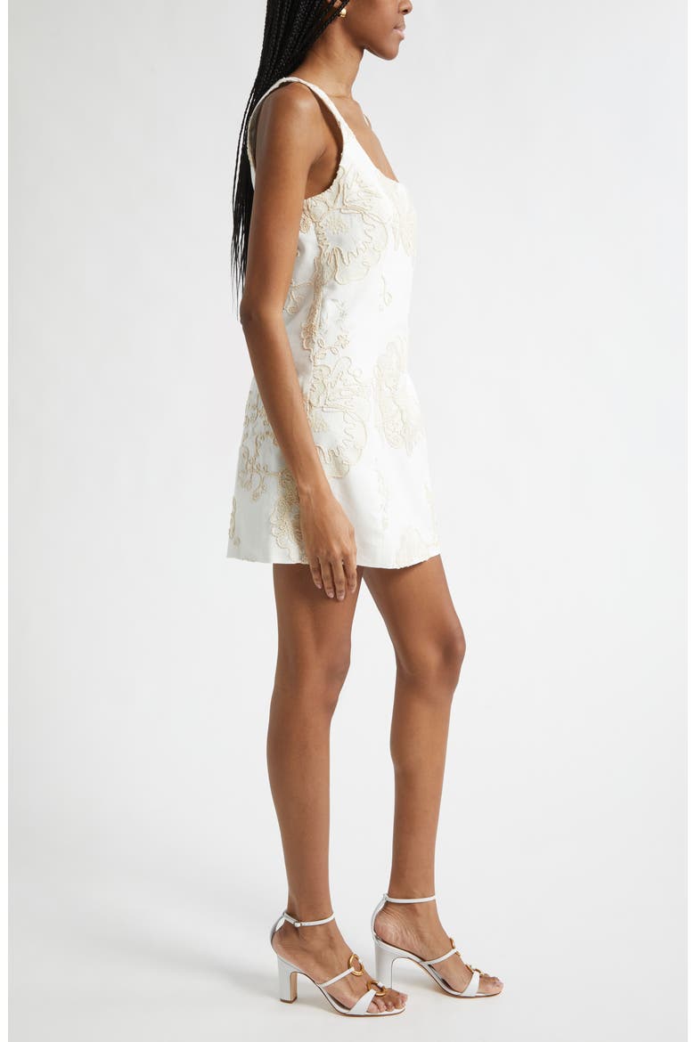 Jessy Embroidered Floral Dress, Alternate, color, WHITE EMBROIDERY